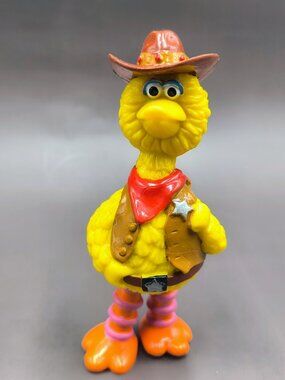 Sesame Street Sheriff Big Bird Pvc Figure Old West Series Cowboy by Applause 4"